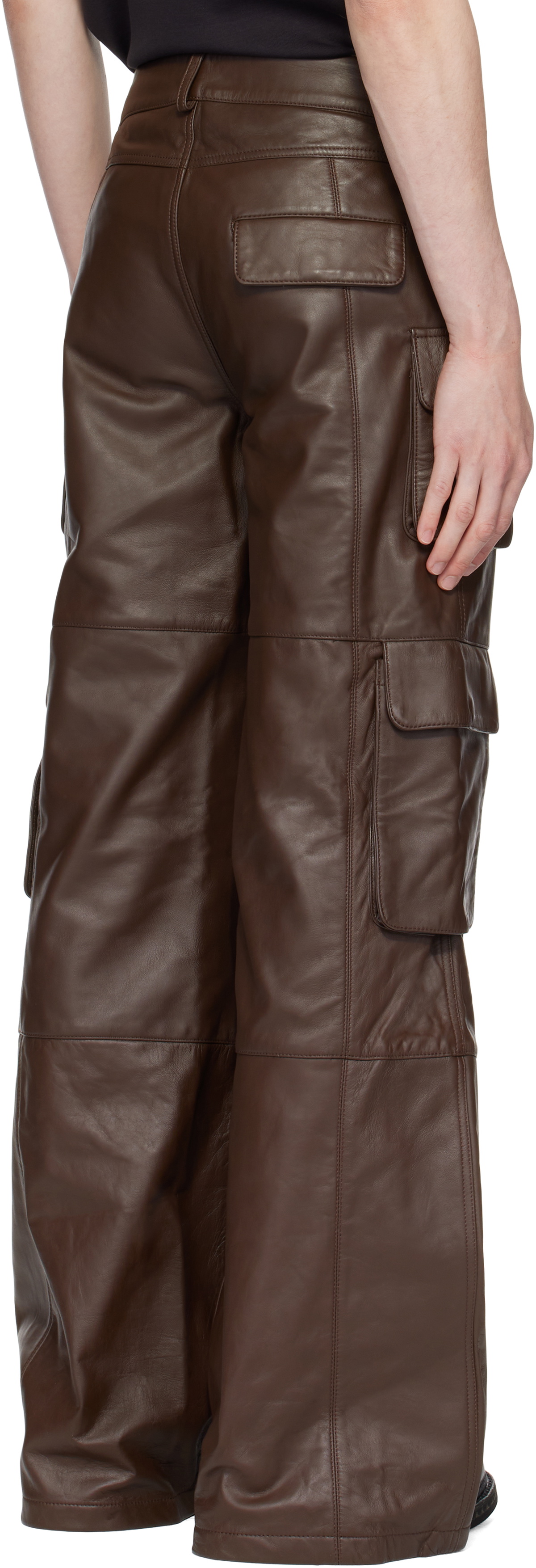Deadwood SSENSE Exclusive Brown Prance Leather Pants