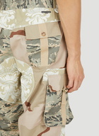 Patchwork Cargo Pants in Beige