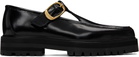 Ernest W. Baker Black T-Bar Loafers