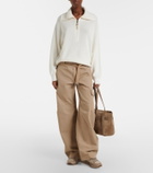 Brunello Cucinelli Shearling-trimmed sneakers