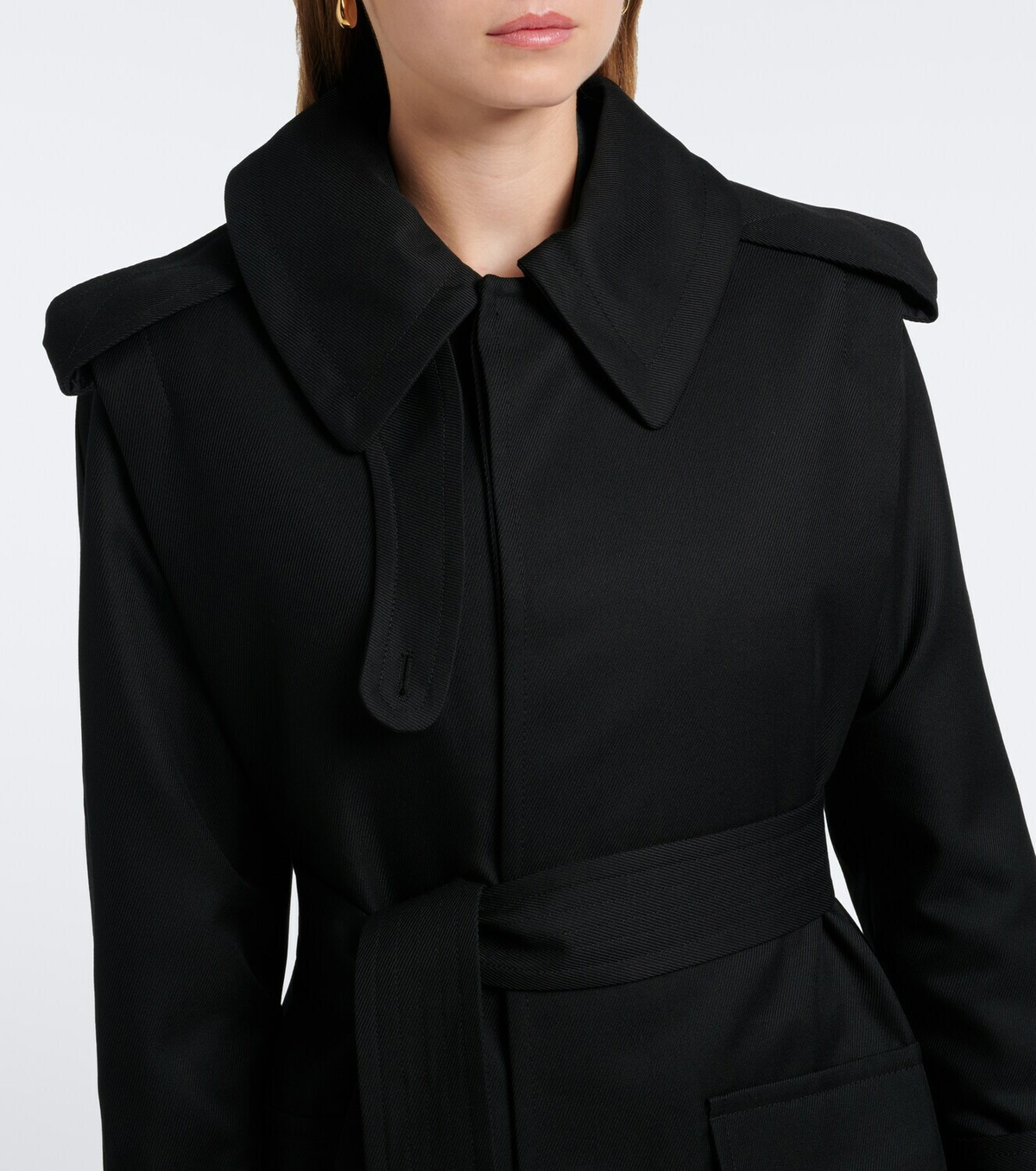 Victoria Beckham Philippa virgin wool twill trench coat