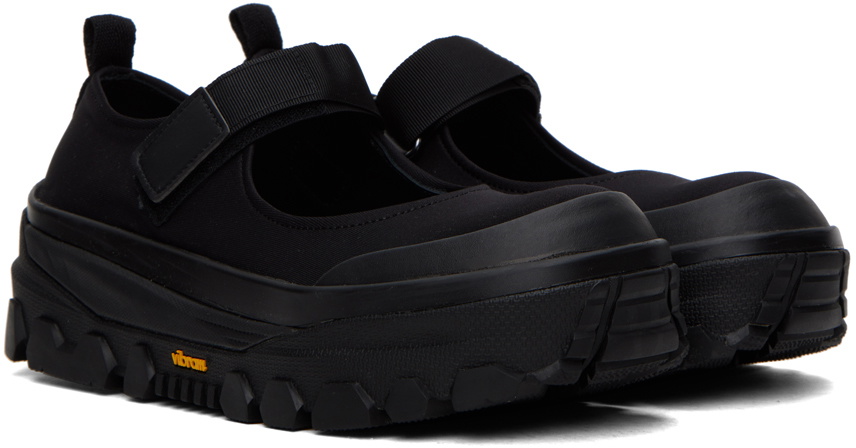 AMOMENTO Black Strap Mary Jane Slippers