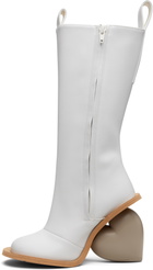 YUME YUME Off-White Love Tall Boots