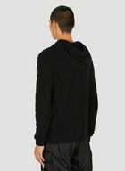 Logo Patch Hooded Sweater in Black