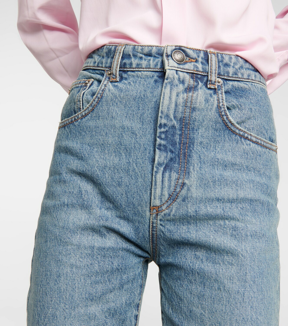 【関税&送料込】Sportmax Stretch Denim Medicea Jeans Sportmax pleated wide-leg jeans | REVERSIBLE