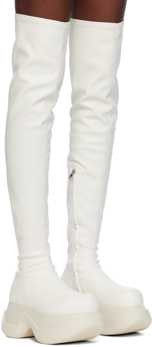 Marni Off-White Chunky Stretch Boots