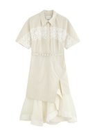 3.1 Phillip Lim Belted Cotton-blend Midi Shirt Dress Stone