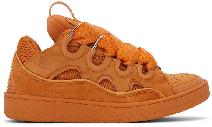 Photo: Lanvin Orange Curb Sneakers