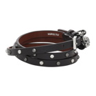 Alexander McQueen Black Skull Wrap Bracelet