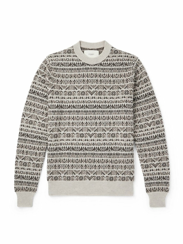 Photo: Purdey - Vigo Slim-Fit Fair Isle Wool Sweater - Neutrals