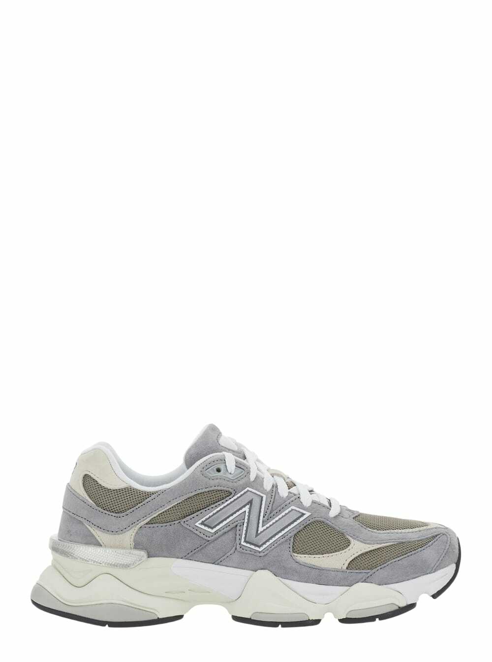 New Balance 9060 Grey Sneaker With Side Logo And Chunky Sole In Suede Unisex