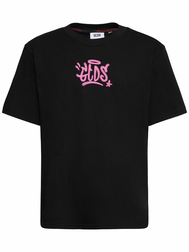 Photo: GCDS - Graffiti Logo Cotton Jersey T-shirt