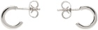 MM6 Maison Margiela Silver Numeric Minimal Signature Hoop Earrings