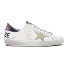 Golden Goose White and Grey Superstar Sneakers