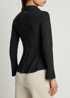 High Satisfy Gathered Stretch-jersey Blouse Black