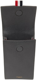 Thom Browne Grey Strap Phone Holder Pouch