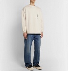 Sasquatchfabrix. - Oversized Embroidered Cotton-Jersey Sweatshirt - Neutrals