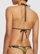 ROBERTO CAVALLI Ray Of Gold Printed Lycra Bikini Bottoms