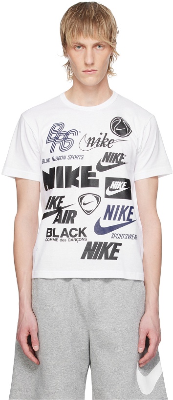Photo: Black Comme des Garçons White Nike Edition T-Shirt