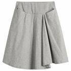 Peachy Den Women's Joni Midi Skirt in Grey Marl