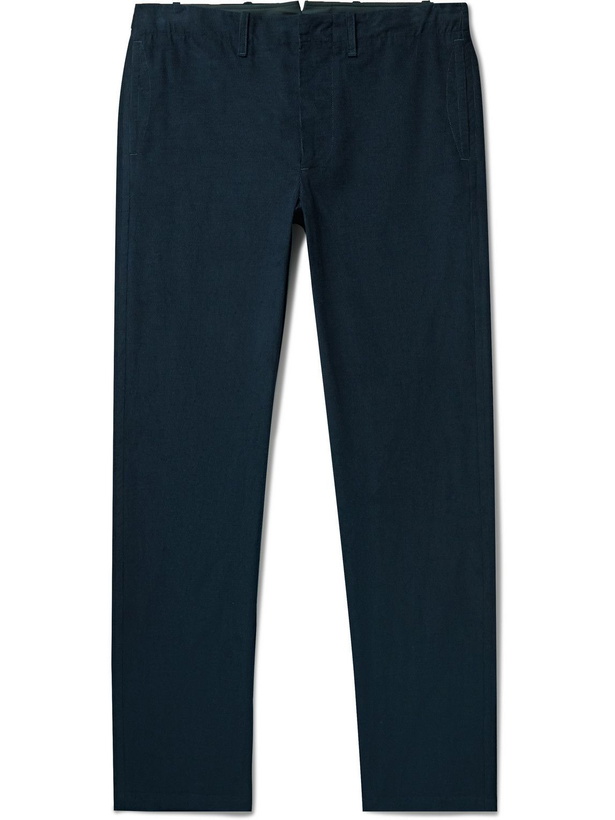 Photo: Gabriela Hearst - Rhys Straight-Leg Cotton-Blend Corduroy Trousers - Blue