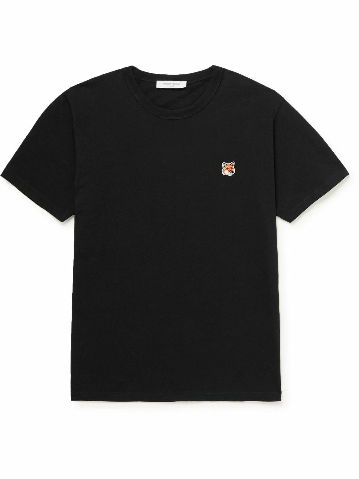 Maison Kitsuné Black Cotton Tank Tops