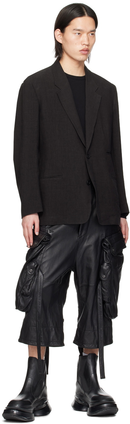 Y's For Men Black Single-Breasted Blazer