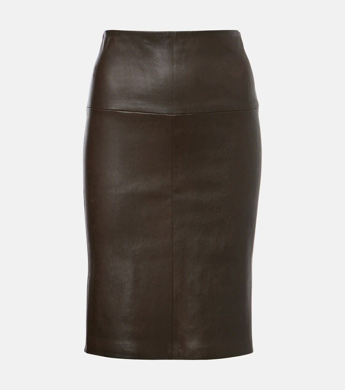 Stouls Gin leather midi skirt