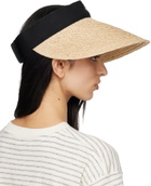 ANINE BING Beige & Black Venus Visor