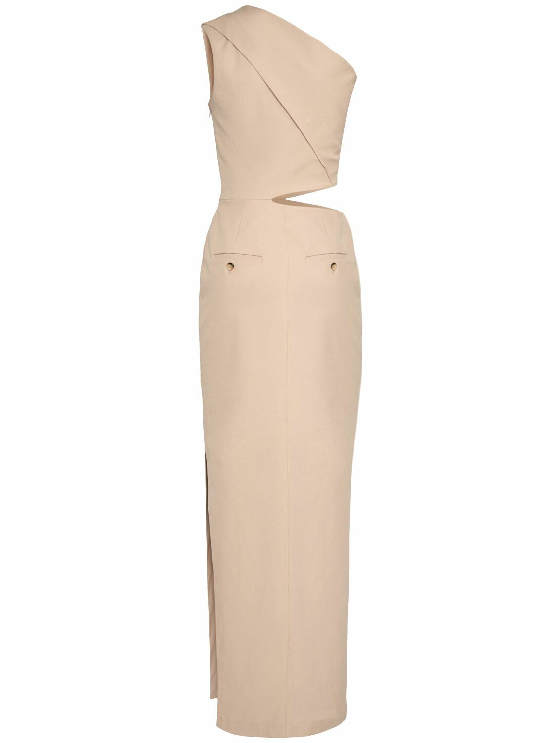MAX MARA Nievo Twill One Shoulder Cutout Dress Max Mara