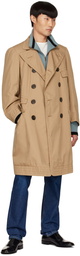 Maison Margiela Brown Cotton Trench Coat