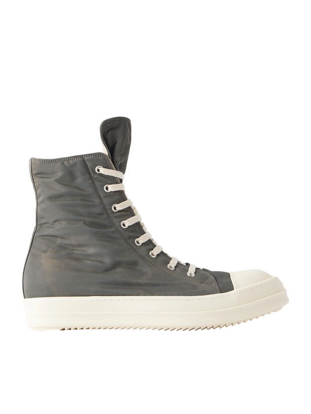 Photo: DRKSHDW by Rick Owens - Ramones Denim Sneakers - Gray
