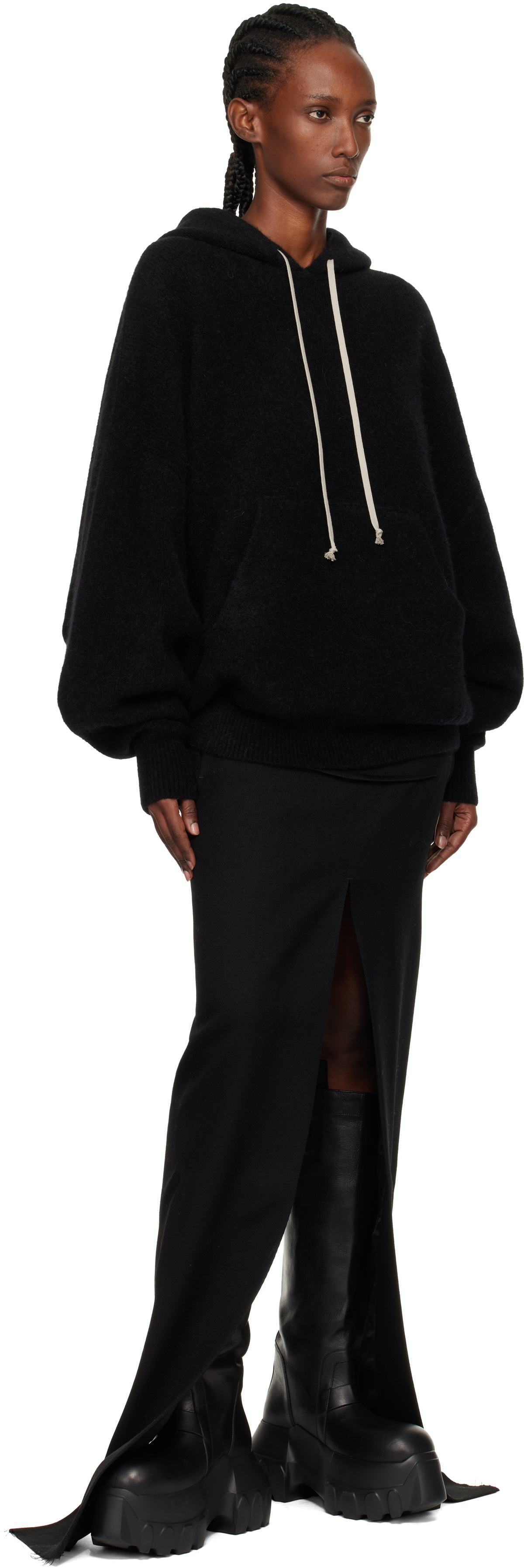 Rick Owens Black Concordians Hun Hoodie