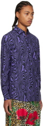 Moschino Purple Printed Shirt