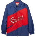 GUCCI - Padded Logo-Appliquéd Panelled Shell Jacket - Multi