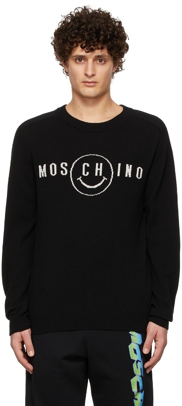 Photo: Moschino Black Smiley Edition Wool & Cashmere Sweater