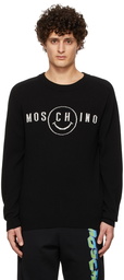 Moschino Black Smiley Edition Wool & Cashmere Sweater