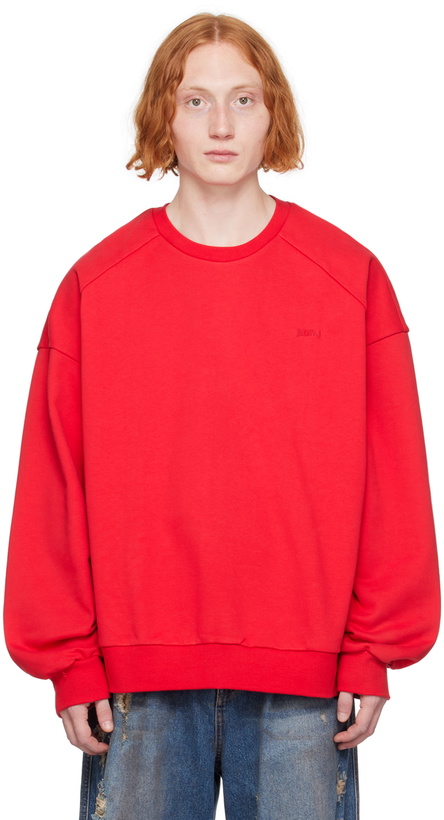 Photo: Juun.J Red Graphic Sweatshirt