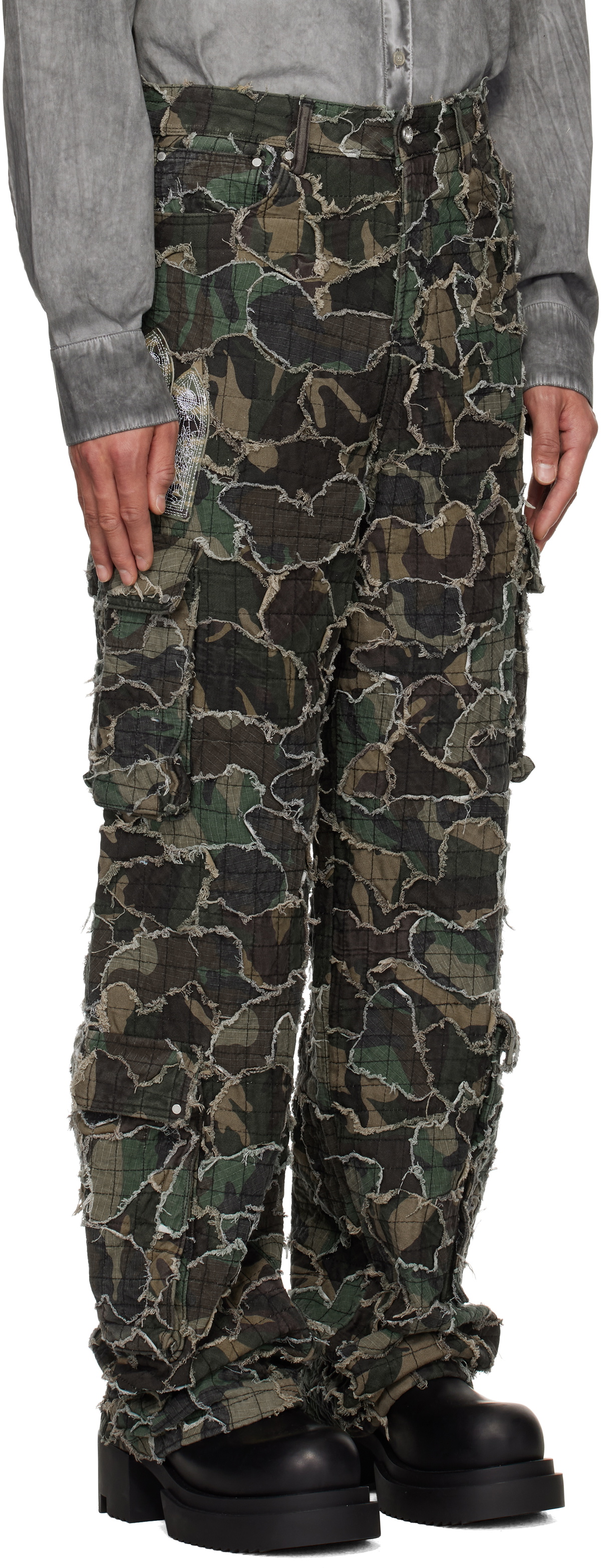 Who Decides War Khaki Washed Camo Cargo Pants