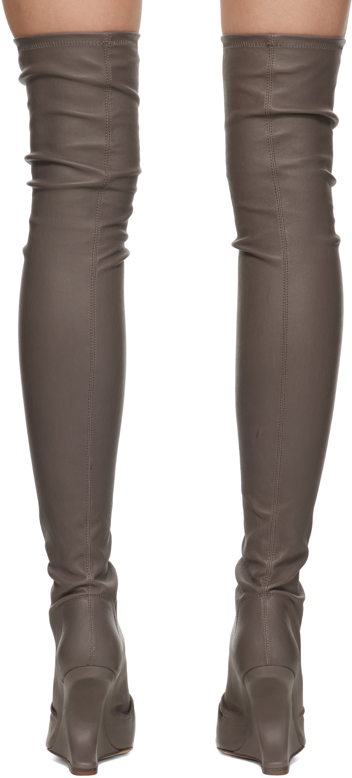 Rick Owens Lilies Gray Porterville Cantilever 11 Tall Boots