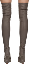 Rick Owens Lilies Gray Porterville Cantilever 11 Tall Boots