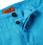 Barena - Linen-Blend Shorts - Men - Turquoise