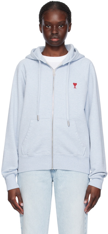 Photo: AMI Paris Blue Ami de Cœur Hoodie