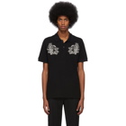 Alexander McQueen Black Embroidered Skulls Polo