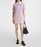 Thom Browne Striped cotton-blend tweed polo dress