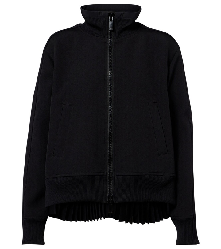 Photo: Sacai Paneled twill zip-up sweatshirt