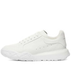 Alexander McQueen Men's Court Trainer Sneakers in White/White