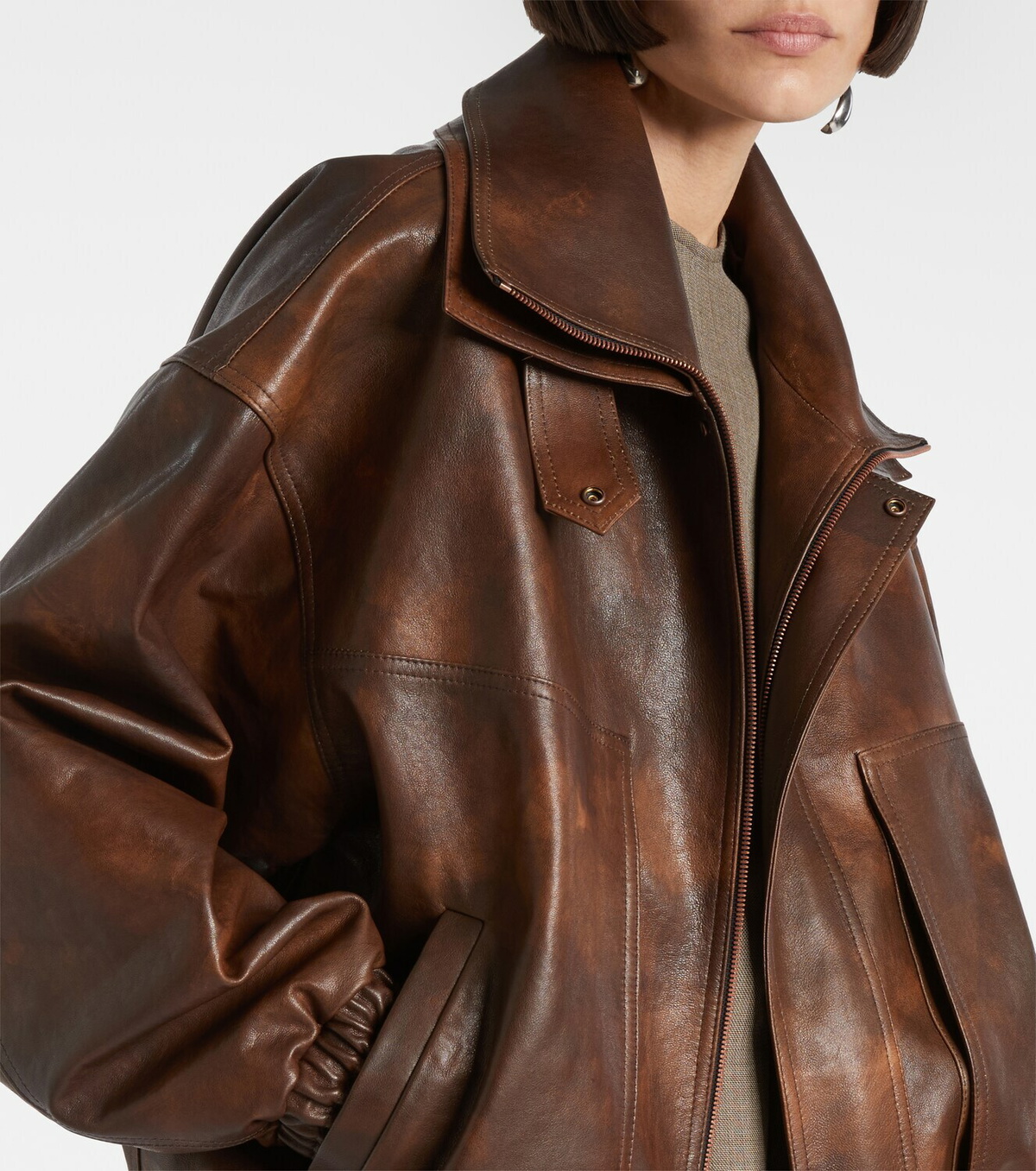 Magda Butrym Leather blouson jacket