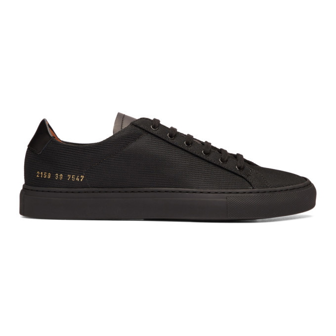 Photo: Common Projects Black Nylon Achilles Low Sneakers