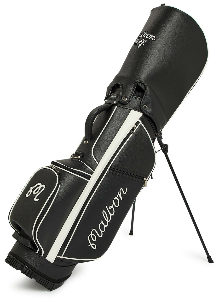 Malbon Malbon Embroidered Faux Leather Golf Cart bag - Black - One Size